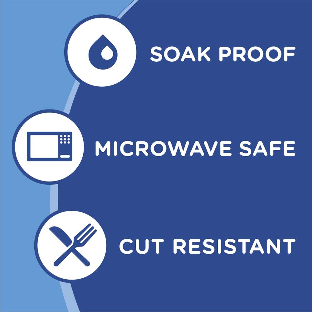 Amazon Basics Ultra Paper Plates, 10 Inch, Disposable, 372 Count (2 pack of 186)