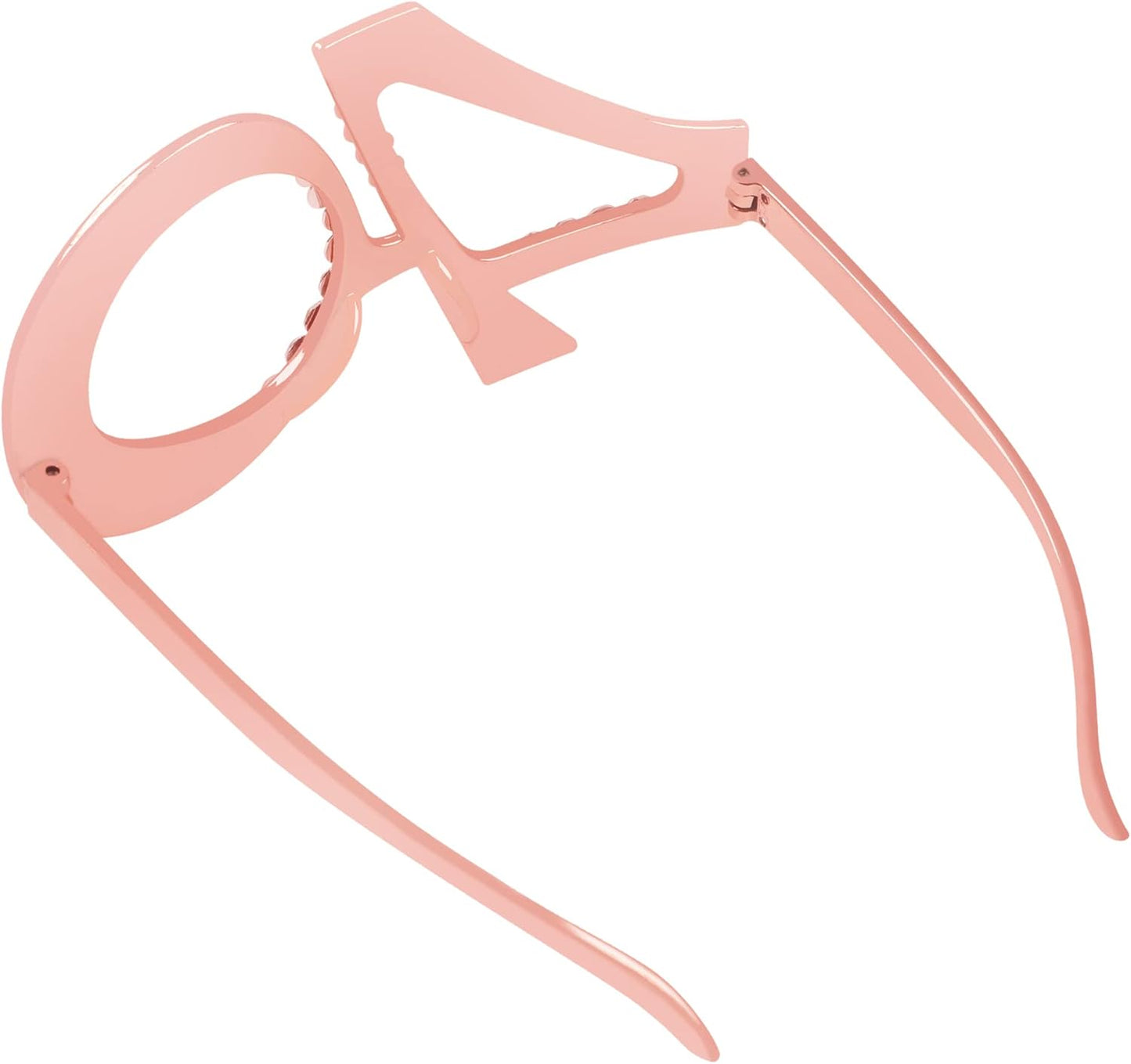 40th Birthday Glasses - 6 Pairs Rose Gold 40 Years Old Glasses with Rhinestones Frame, Funny Plastic Costume Photo Booth Props for 40th Anniversary Party Decorations