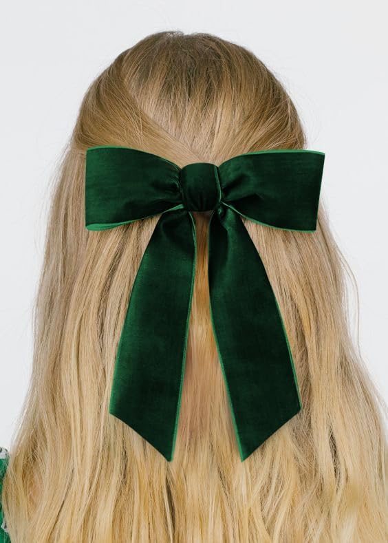 Dark Green Velvet Ribbon 1.5'' 25 Yards for Christmas Tree, Gift Wrapping, Flower Bouquet, Wreath Decorations, Bow Making