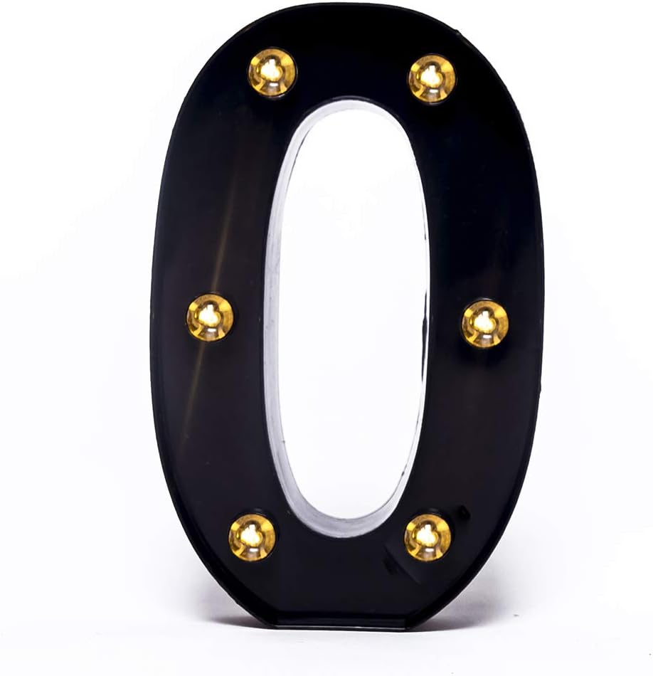 Foaky Black Light Up Numbers,Black and Gold Party Decorations,Marquee Numbers,Black Room Decor,Black and Gold Party Decorations Night Light Wedding Birthday Party Lamp Home Bar Decoration