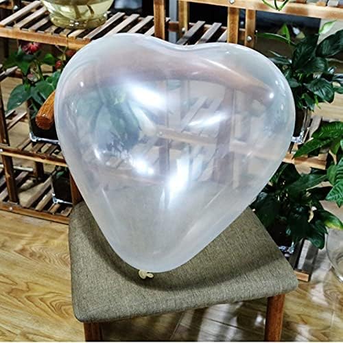 6-inch transparent Heart shaped Latex Balloons for Valentines Day,Propose Marriage,Wedding Party.