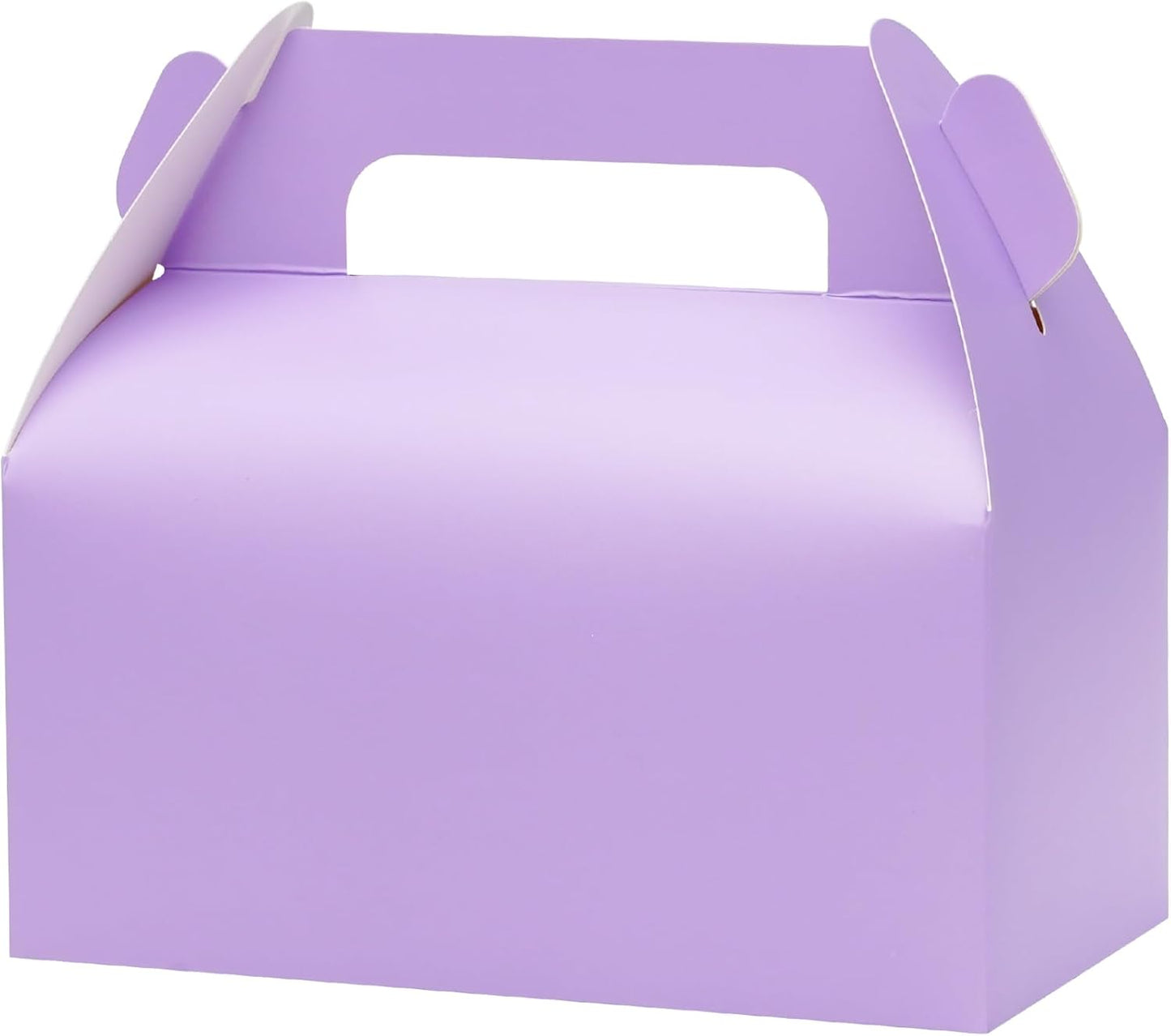 UnicoPak 30 Pack Purple Gable Treat Boxes Party Favor Goodie Bag Boxes for Candy Treats Snacks Cookie Toys for Birthday Party Special Events, 6.5x3.5x4 Inches