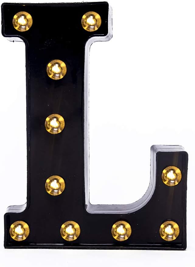Foaky Black LED Marquee Number Lights Sign Light Up Marquee Number Lights Sign for Night Light Wedding Birthday Party Battery Powered Christmas Lamp Home Bar Decoration