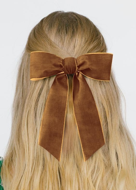 Copper Velvet Ribbon 1.5'' 25 Yards for Christmas Tree, Gift Wrapping, Flower Bouquet, Wreath Decorations, Bow Making