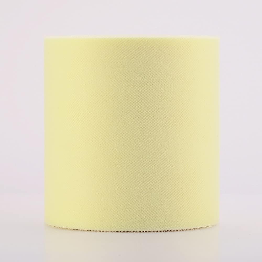 Tulle Rolls 6” by 100 Yards (300 feet) Tulle Roll Spool Fabric for DIY Tutu Skirts Wedding Baby Shower Crafts Decorations Party Supplies (Ivory)