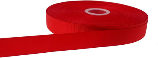 Jesep One Roll 100 Yards 1" Soild Grosgrain Ribbon Boutique Gift Wrapping Package Ribbon, DIY Crafts Bow Hair Headband Accessories Assorted Ribbon#235 (1" 25mm, Red)