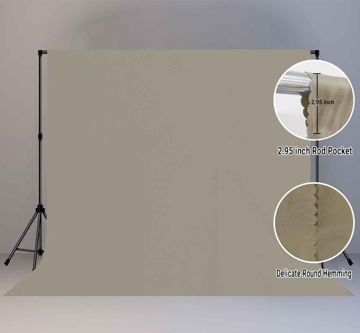 10x10FT Gray Screen Photo Background, Pure Grey Color, Professional Photography Studio, Events, Streaming, Live Streaming, Video Shooting