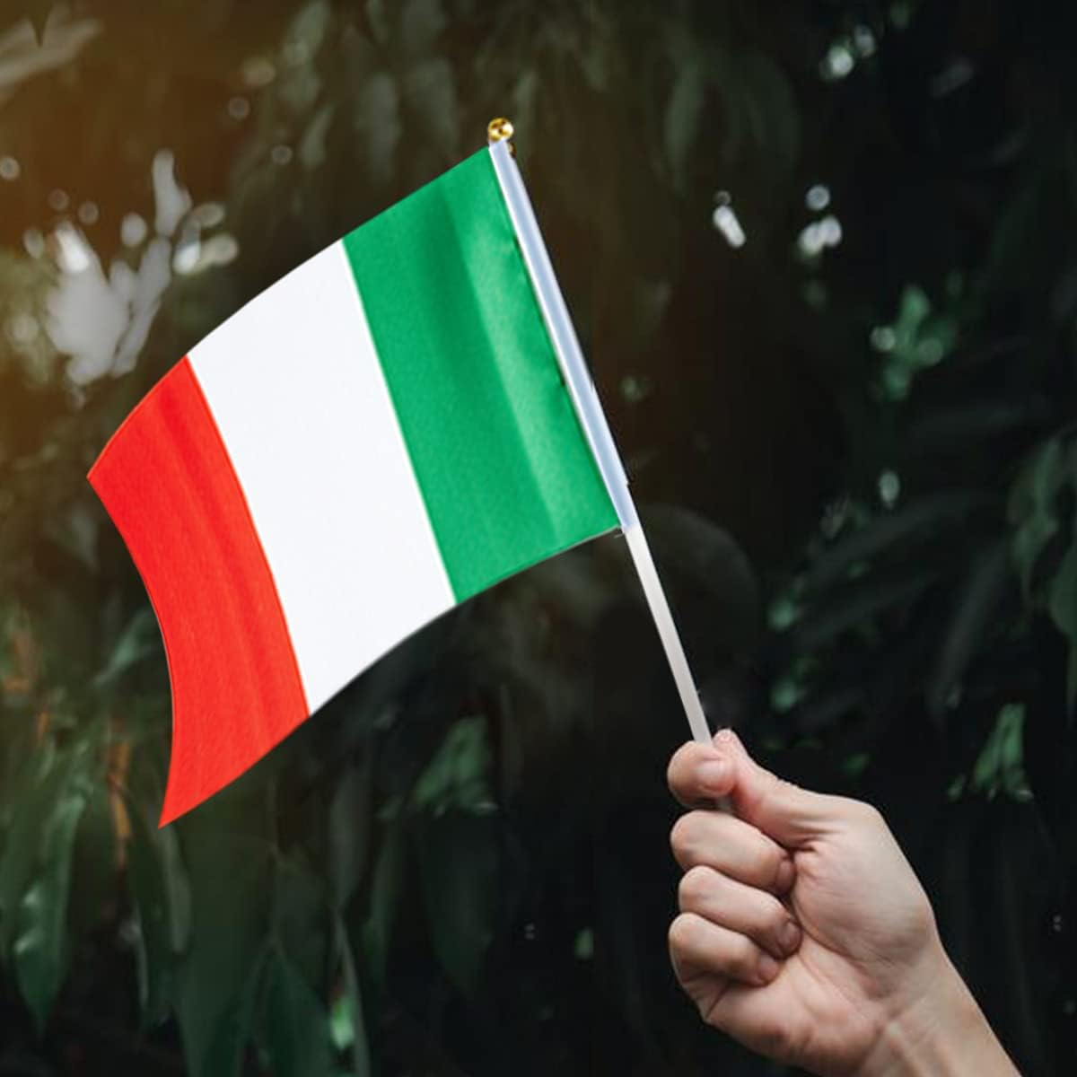 Italy Flag Italian Flag, Small Mini Handheld Italy Flags on Stick, Ideal for Party Parades Sports Events Patriotic Festival Decorations