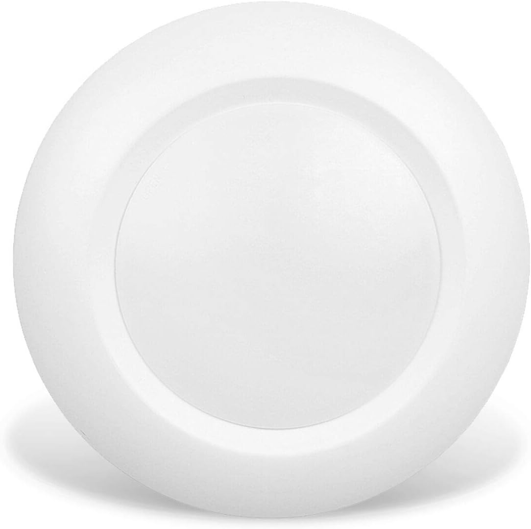 4 Inch LED Low Profile Recessed & Surface Mount Disk Light, Round, 10W, >600 Lumens, 4000K Cool White, CRI80, DOB Design, Dimmable, cETLus Listed, 1 Pack(White)