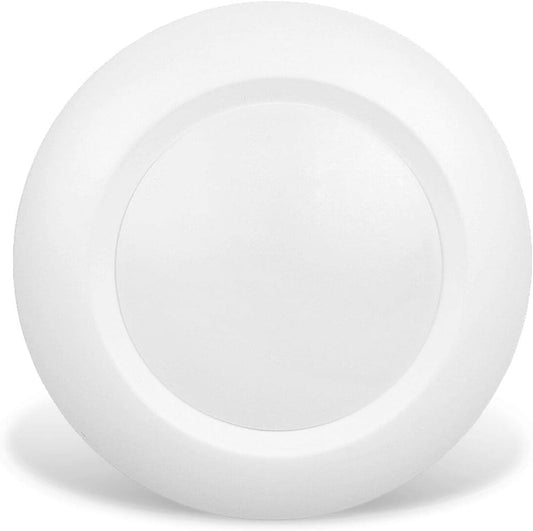 4 inch LED Low Profile Recessed & Surface Mount Disk Light, Round, 10W, 600 Lumens, 5000K Day Light White, CRI80, DOB Design, Dimmable, cETLus Listed, 1 Pack(White)