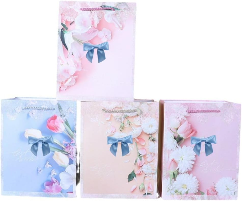 2.5" Hgzgch Light Blue Satin Ribbon Bow for Gift Wrapping, Premade Bows for Crafts, Cake, Party Favors, Handmade Bows with Double-Sided Tape, Self Adhesive Gift Bows for Presents, Treats - 50pcs