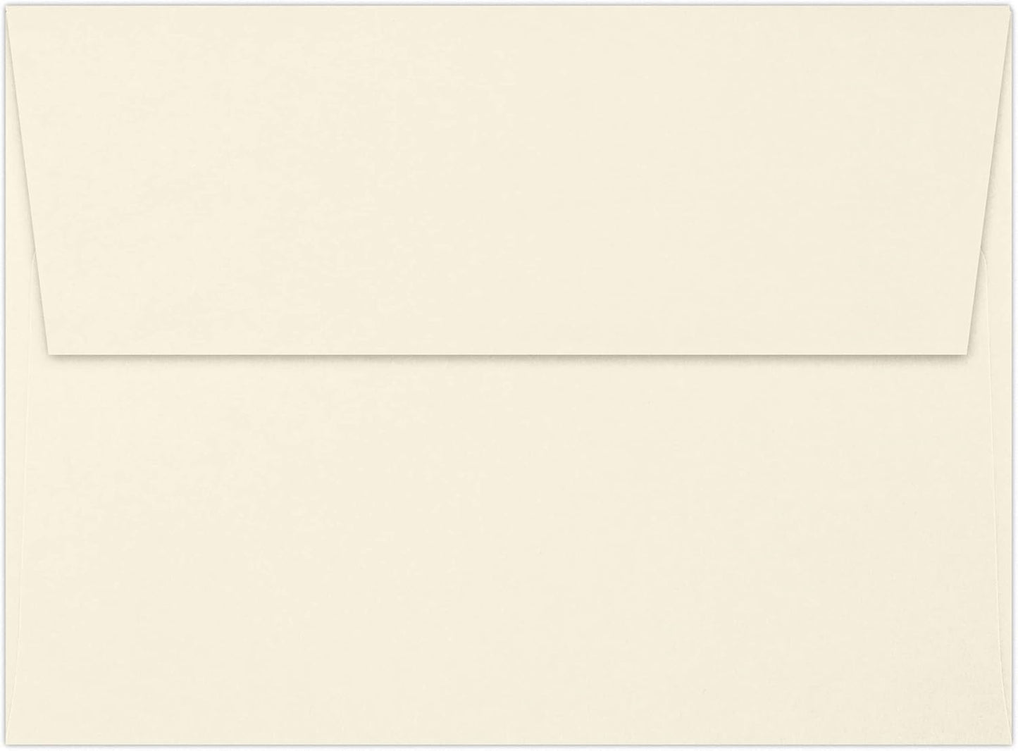 LUXPaper A7 Invitation Envelopes | Peel & Press | 5 1/4" x 7 1/4" | Natural | 80lb. Text | 30% Recycled | 50 Qty