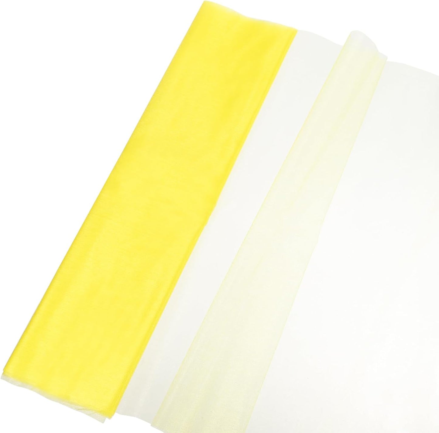 uxcell 19" by 5.5 Yard Tulle Fabric Backdrop Curtains for DIY Tutu Skirt Shower Decor Wedding Crafts Birthday Party Supplies, Goose Yellow