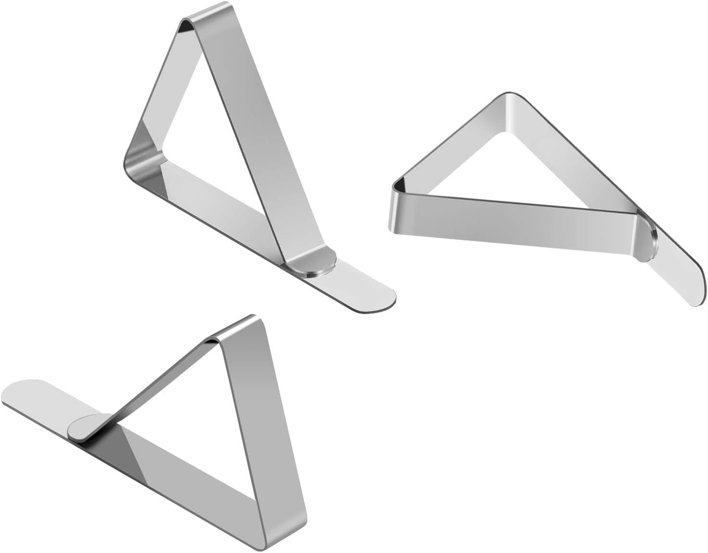 TriPole Tablecloth Clips 32 Pack Picnic Table Clips, Stainless Steel Table Cloth Holder Clips for Outdoor Tables, Metal Tables Cover Skirt Clamps for Camping Dining Wedding Graduation Party Essential