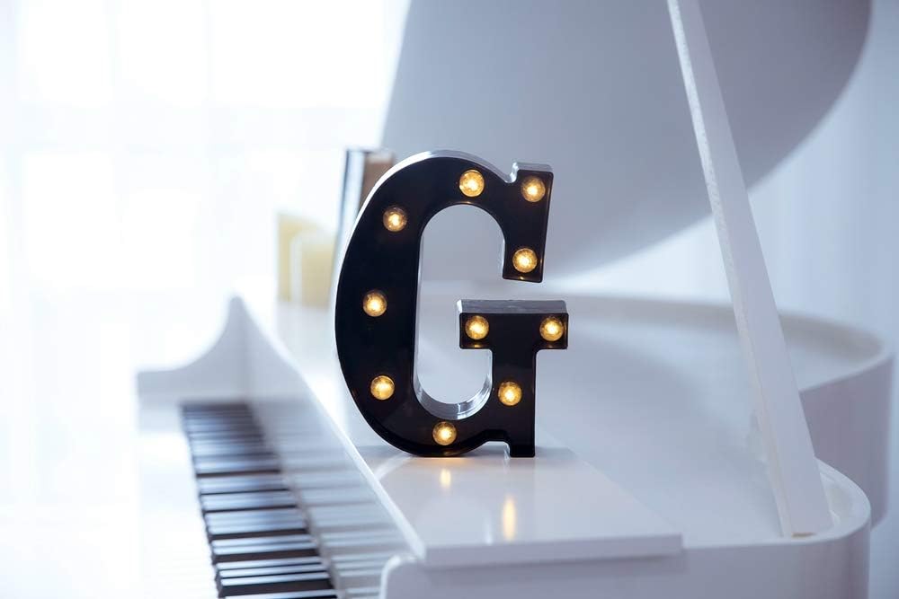 Foaky Black LED Marquee Number Lights Sign Light Up Marquee Number Lights Sign for Night Light Wedding Birthday Party Battery Powered Christmas Lamp Home Bar Decoration