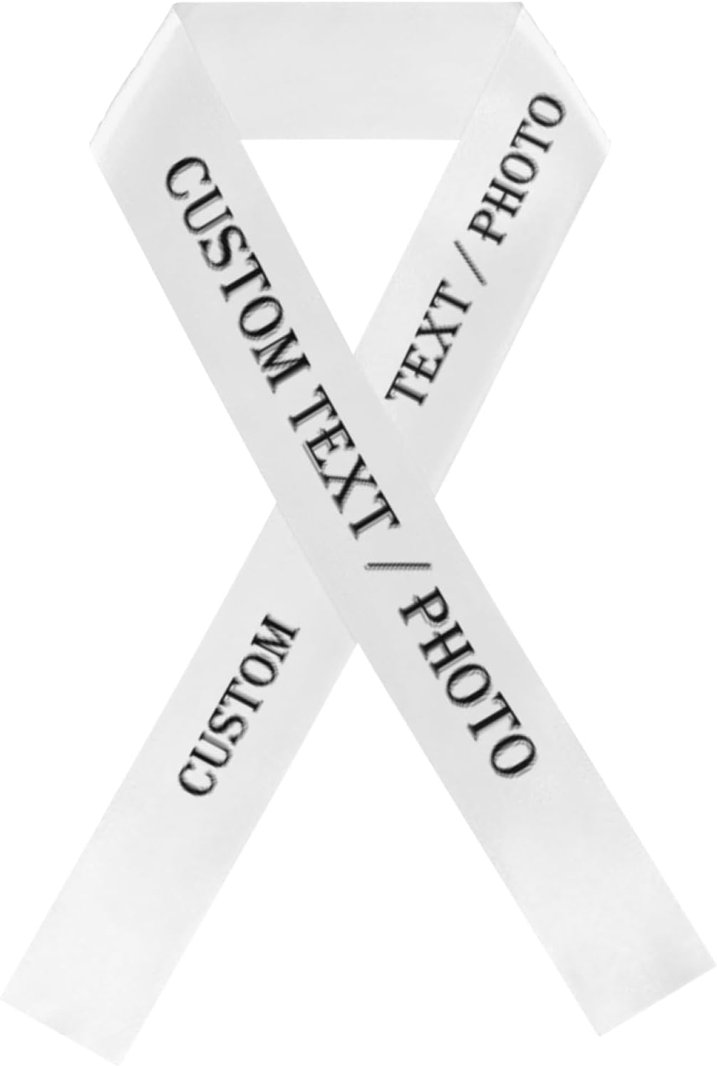 Custom Sash,Personalized Birthday Sash with Text Photo,Customized Bachelorette Sash Quote Sash Bride to Be Sash Color Optional (No decorative edge, White)