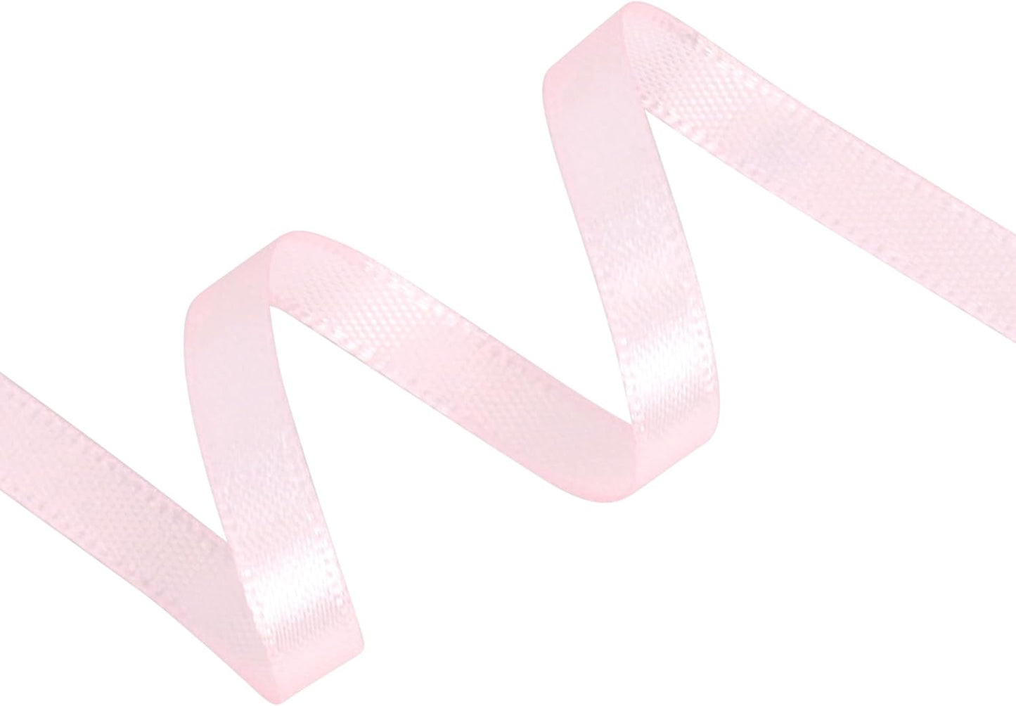 Baby Pink Satin Ribbon 1/4 inch X Continuous 25 Yards, Single Face Polyester Ribbon Perfect for Gift Wrapping, Flower Bouquet, Wedding Decor, Crafts, Bow Making, Sewing and More