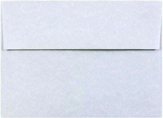 JAM PAPER A7 Parchment Invitation Envelopes - 5 1/4 x 7 1/4 - Blue Recycled - 50/Pack