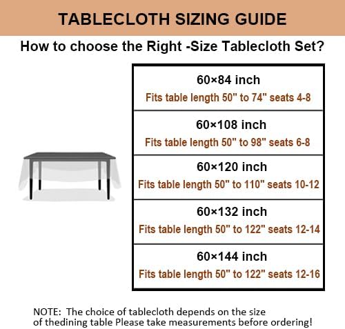 Talasily Linen Tablecloth 100% Pure Linen Table Cloth 60x132 Inches Rectangle Tablecloths Washable Cloths for Kitchen, Dining, Buffet Parties, Holidays, Picnic, Weddings and Restaurants-White