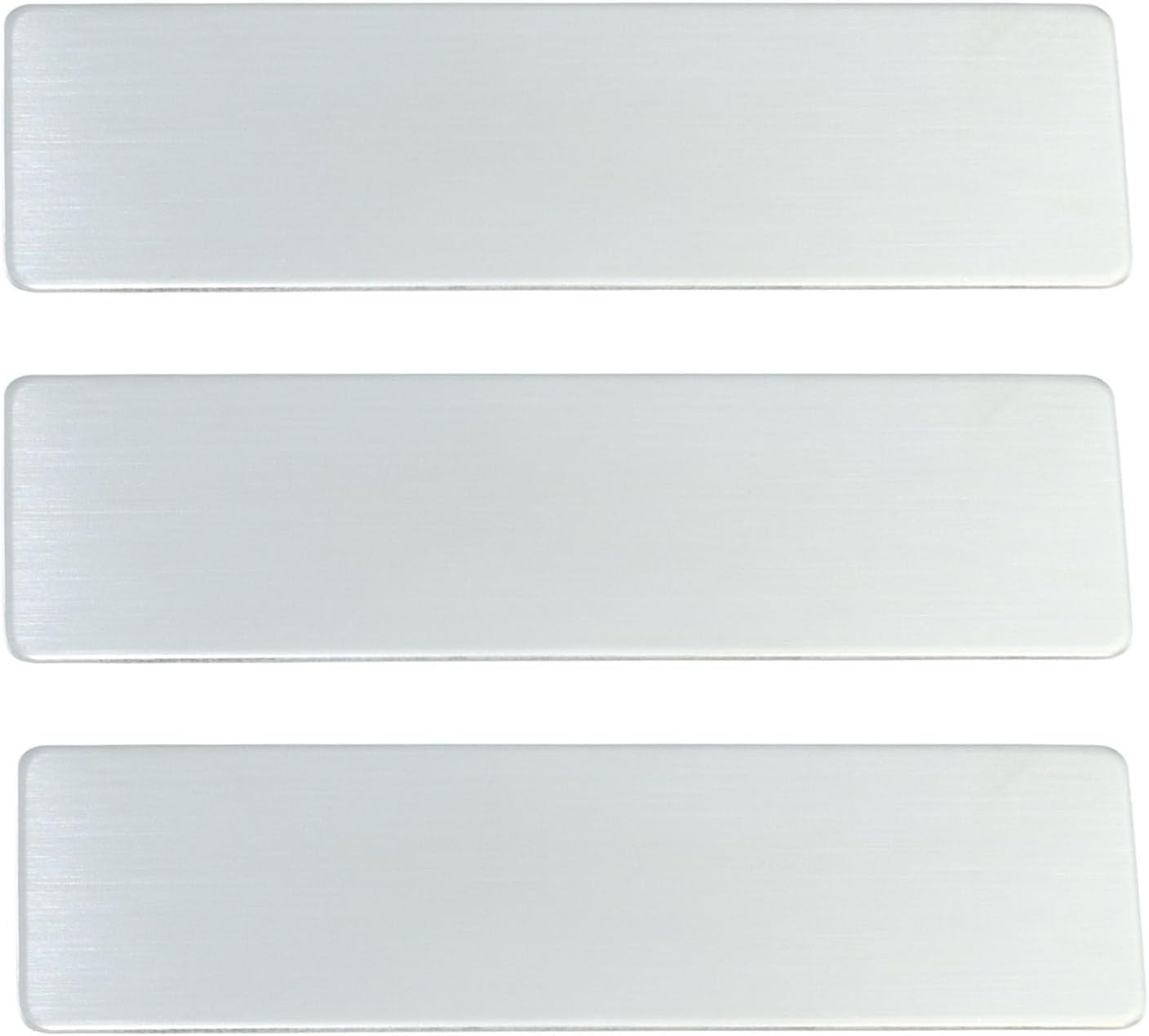 3pcs Stainless Steel Silver Custom Name Tags with Pin or Magnet Adhesive Tape,Personalized,Customizable Name Tags,Custom ID Badge for Employee,Workers,Cops, Nurses, Doctors,Teachers(Silver x 3)