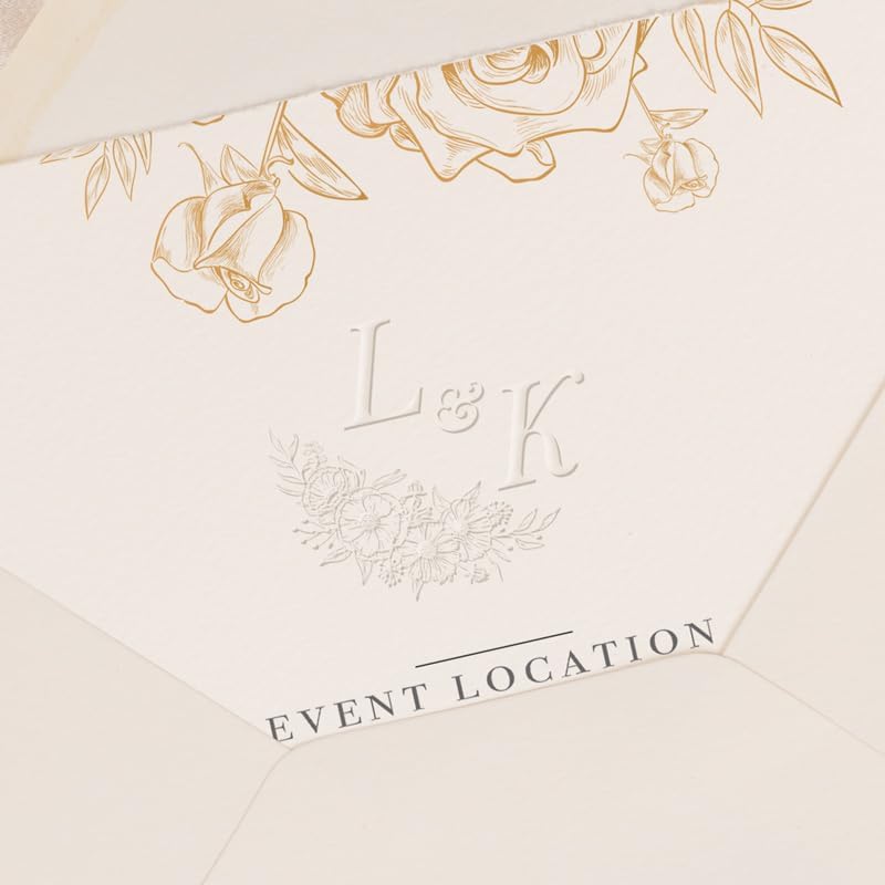 Personalized Wedding Embosser | Custom Made with Initials or Monograms for Couples | Elegant Designs for Stationery, Invitations, Napkins, and More (Design 9)