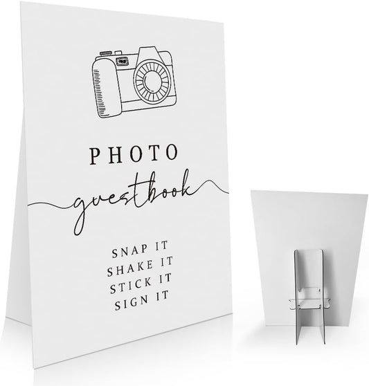 Wedding Photo Guestbook Sign 8 x 11 Inch, Photo Guest Book Sign, Photo Minimalist Wedding Sign, Reception Signage, Snap It Sign, Modern Wedding Sign WDS17