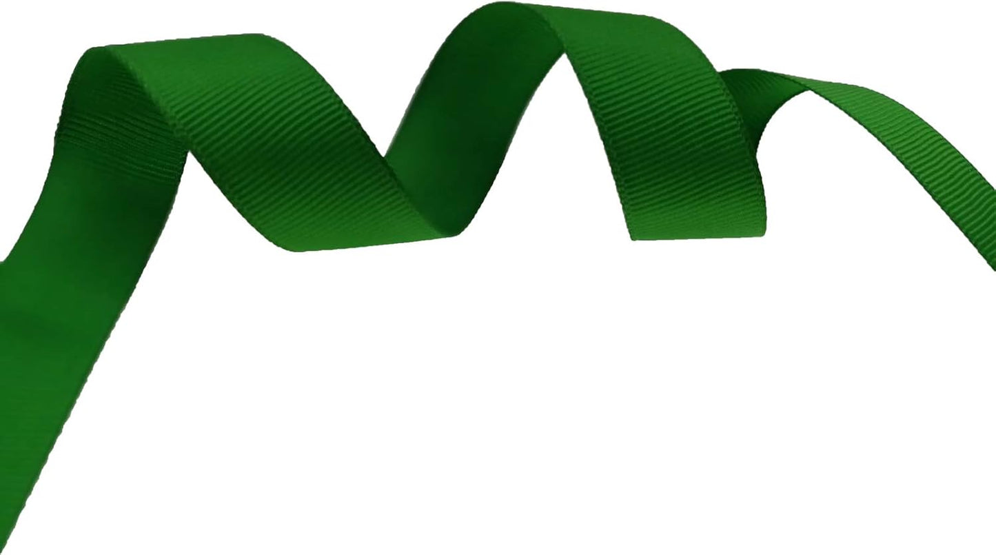 Jesep One Roll 100 Yards 3/4" Soild Grosgrain Ribbon Boutique Gift Wrapping Package Ribbon, DIY Crafts Bow Hair Headband Accessories Assorted Ribbon#553 (3/4" 20mm, Green)