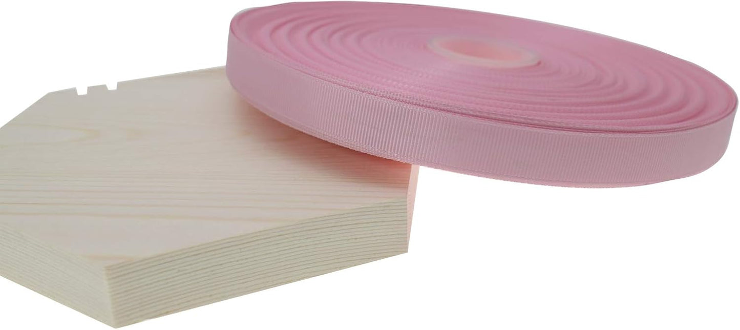 Jesep One Roll 100 Yards 5/8" Soild Grosgrain Ribbon Boutique Gift Wrapping Package Ribbon, DIY Crafts Bow Hair Headband Accessories Assorted Ribbon#123 (5/8" 15mm, Pink)