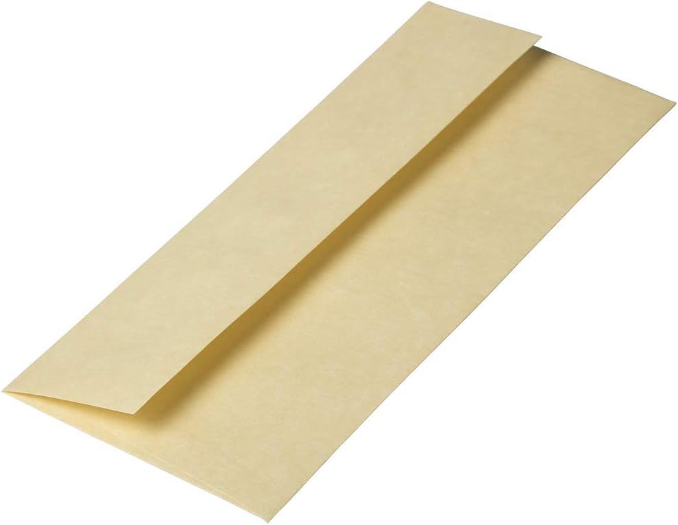 JAM PAPER #10 Business Parchment Envelopes - 4 1/8 x 9 1/2 - Antique Gold Recycled - 50/Pack