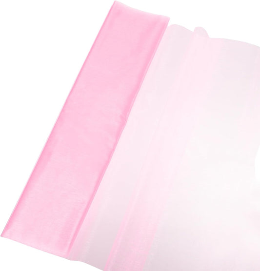 uxcell 19" by 5.5 Yard Tulle Fabric Backdrop Curtains for DIY Tutu Skirt Shower Decor Wedding Crafts Birthday Party Supplies, Light Pink