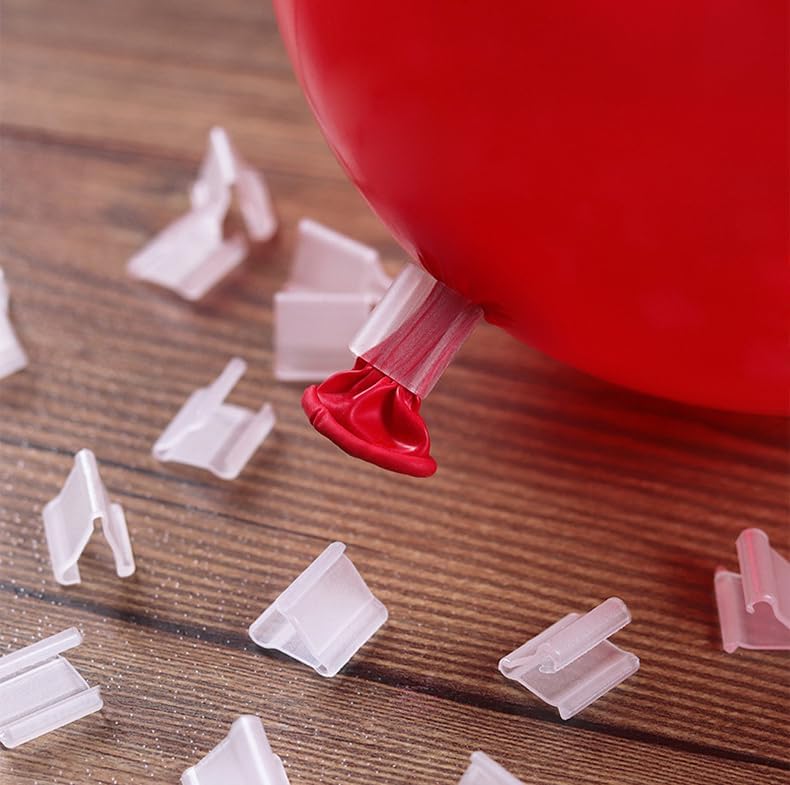 AKOAK 100 Pcs Useful "V" Shaped Balloon Seal Clip Transparent Balloon Button Birthday/Christmas/Wedding Party Decoration Accessories