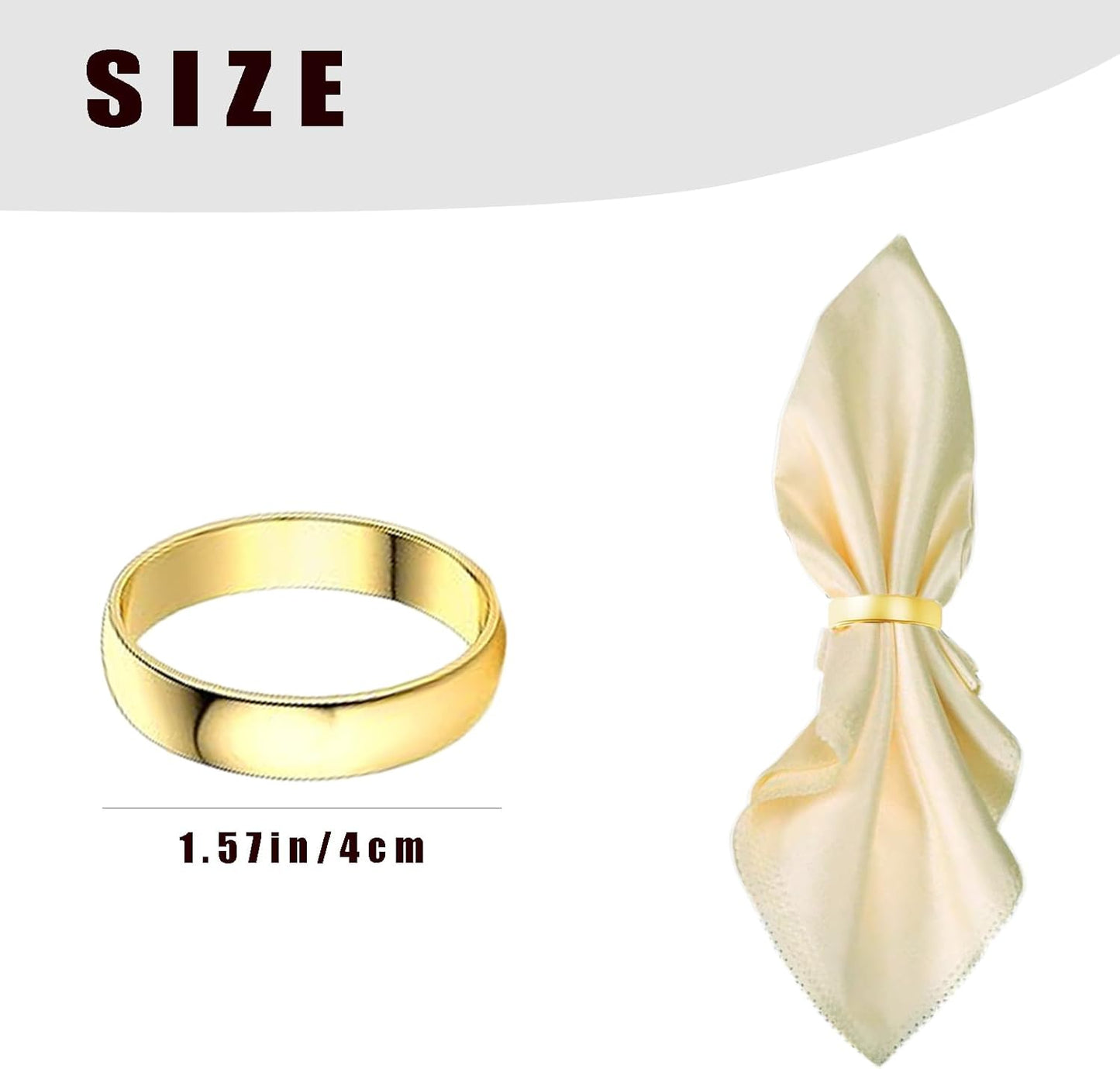 Gold Napkin Rings-40 Pcs Stainless Steel Napkin Rings,Metal Napkin Ring for Table Settings Wedding Christmas Party Dinner Table