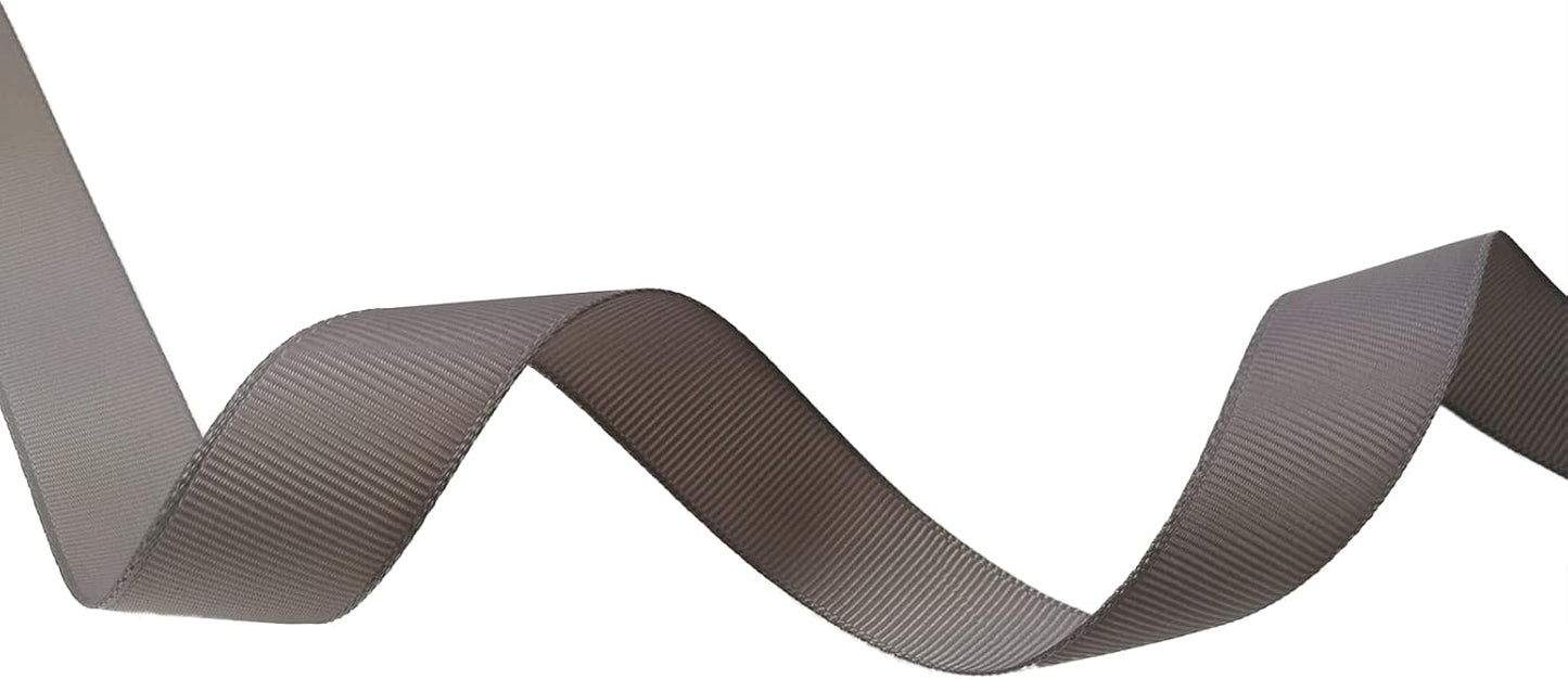 Jesep One Roll 100 Yards Soild Grosgrain Ribbon Boutique Gift Wrapping Package Ribbon, DIY Crafts Bow Hair Headband Accessories Assorted Ribbon#09 (3/4" 20mm, Gray)