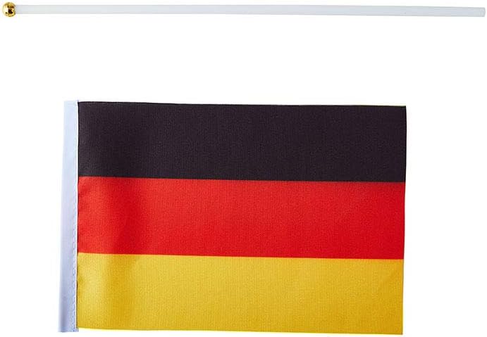 German Flag German Flag, Small Mini Handheld German Flags on Stick, Ideal for Party Parades Sports Events Patriotic Festival Decorations