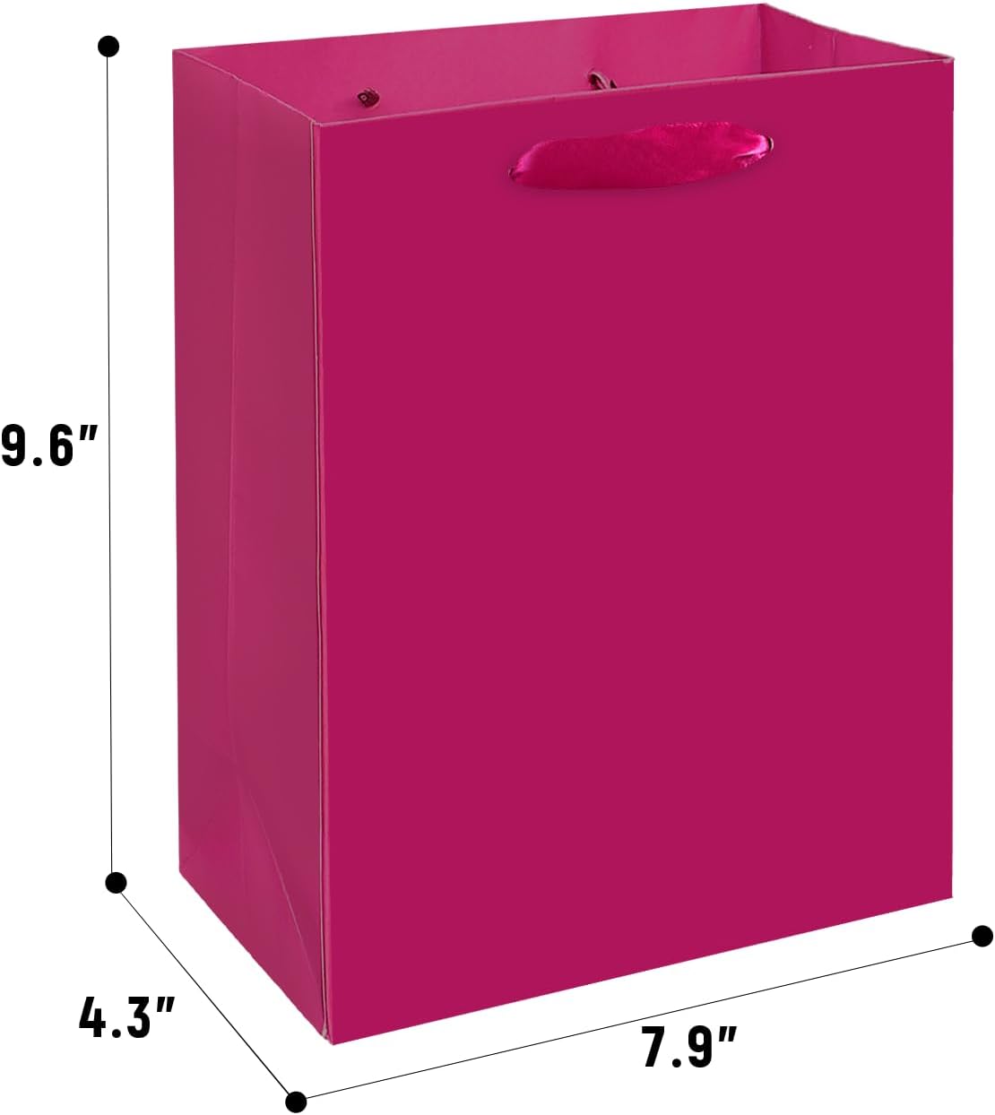 Gcardist Dragon Fruit Gift Bags with Tissue Paper for Wedding, Birthday, Party Supplies-7.9"x4.3"x9.6" Medium Size Cardboard Gift Bags（5pcs Bags +10pcs Tissue Paper ）