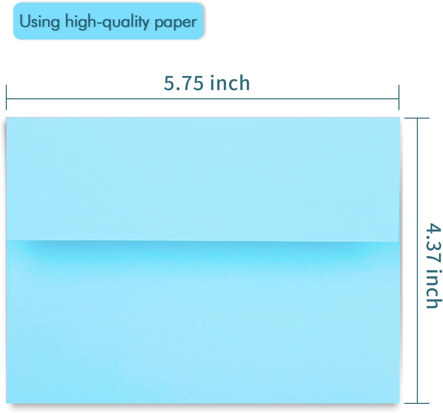 100 Pack A2 Baby Blue Envelopes Self Sealing Adhesive Perfect for Weddings, RSVP, Invitations, Baby Shower,Greeting Cards,Announcements, Thank You Notes| A2(4.375 x5.75 Inches)