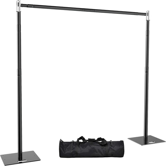 Pipe and Drape Backdrop Stand 10FT x 10FT, Adjustable Backdrop Stand Heavy Duty, Background Stand, Backdrop Stand for Parties, Photography, Wedding, Birthday Decoration (10ft x 10ft)