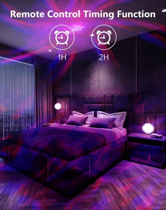 Rossetta Galaxy Projector, Star Projector for Bedroom with Bluetooth Speaker & White Noise, Remote, Timer, Night Light for Kids Room Decor, Party, Birthday & Christmas Gifts for Adults Teen Girls Boys