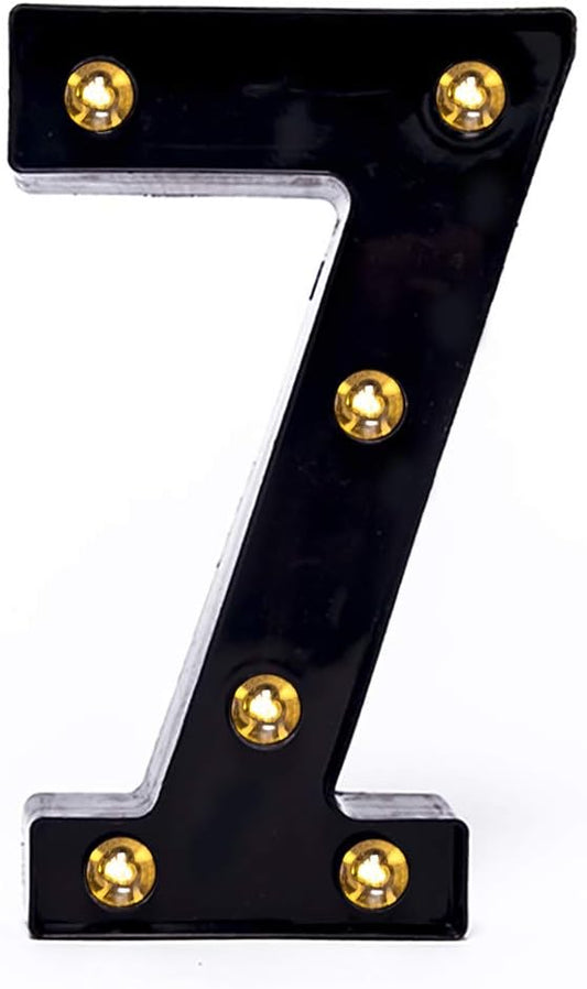 Foaky Black LED Marquee Number Lights Sign Light Up Marquee Number Lights Sign for Night Light Wedding Birthday Party Battery Powered Christmas Lamp Home Bar Decoration