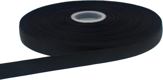 Jesep One Roll 100 Yards 5/8" Soild Grosgrain Ribbon Boutique Gift Wrapping Package Ribbon, DIY Crafts Bow Hair Headband Accessories Assorted Ribbon#30(5/8" 15mm, Black)