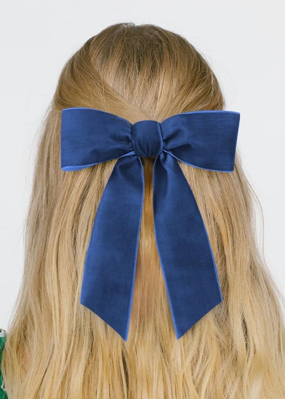 Royal Blue Velvet Ribbon 1.5'' 25 Yards for Christmas Tree, Gift Wrapping, Flower Bouquet, Wreath Decorations, Bow Making