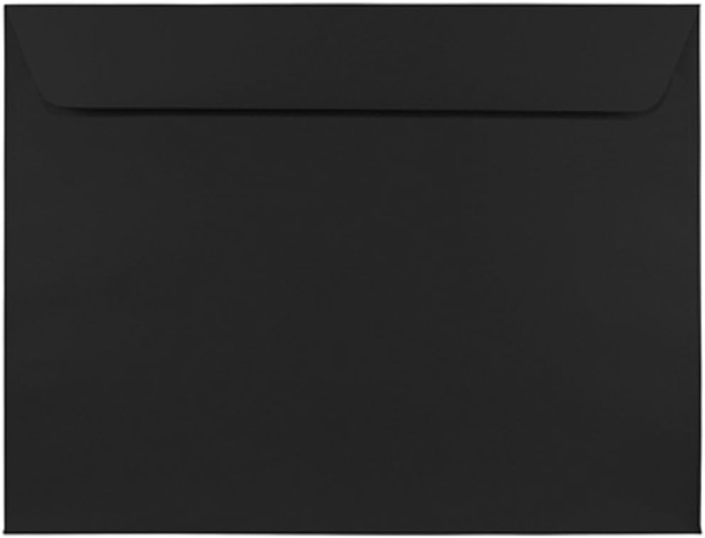 JAM PAPER 9 x 12 Booklet Premium Envelopes - Smooth Black - Bulk 250/Box