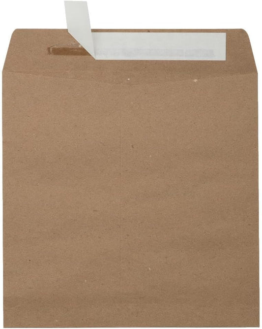 LUXPaper Square Invitation Envelopes | Peel & Press | 8 1/2" x 8 1/2" | Grocery Bag Brown | 70lb. Text | 50 Qty