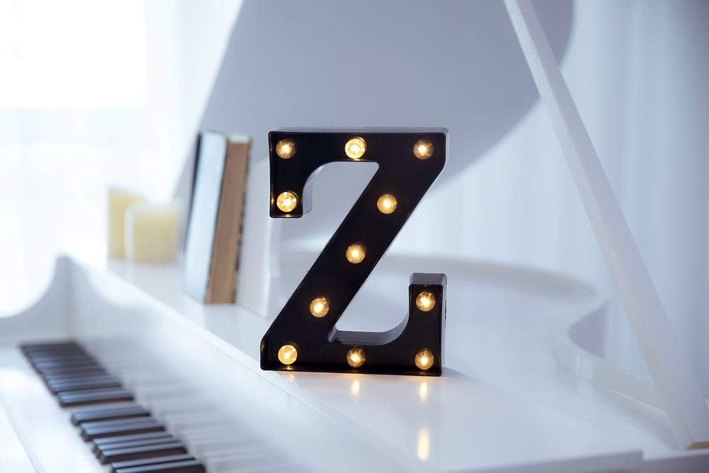 Foaky Black LED Marquee Number Lights Sign Light Up Marquee Number Lights Sign for Night Light Wedding Birthday Party Battery Powered Christmas Lamp Home Bar Decoration