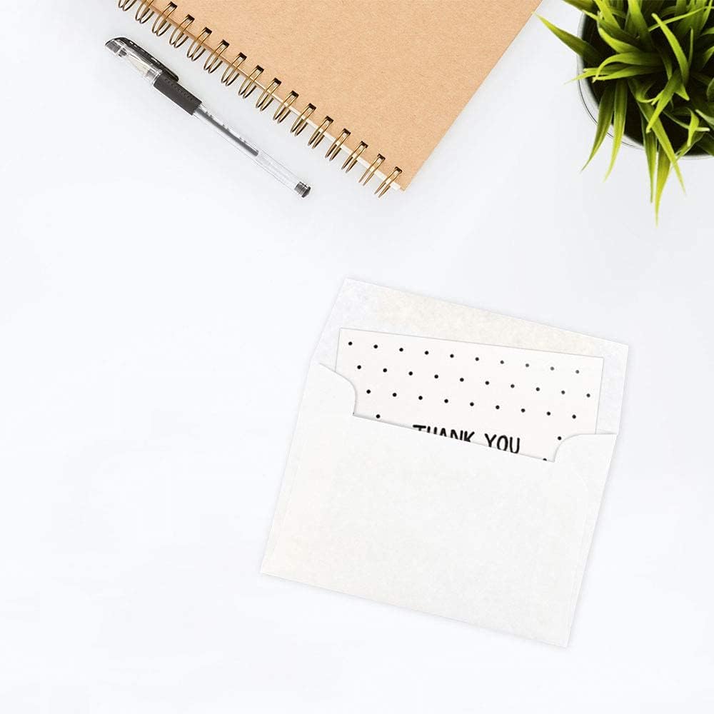 JAM PAPER 4Bar A1 Parchment Invitation Envelopes - 3 5/8 x 5 1/8 - White Recycled - 50/Pack