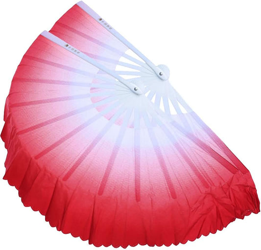 ZooBoo 2Pcs Traditional Chinese Folding Dance Fan - Elegant Taichi Kungfu Performance Accessory