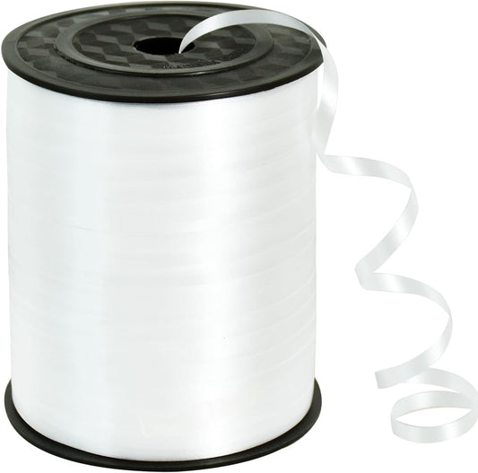 TONIFUL 500 Yards Curling Ribbon-Balloon Ribbon-Balloon String for Art&Craft Decor,Gift Wrapping,Ribbons and Bows for Christmas New Year Birthday Gifts Graduation Supplies (White)