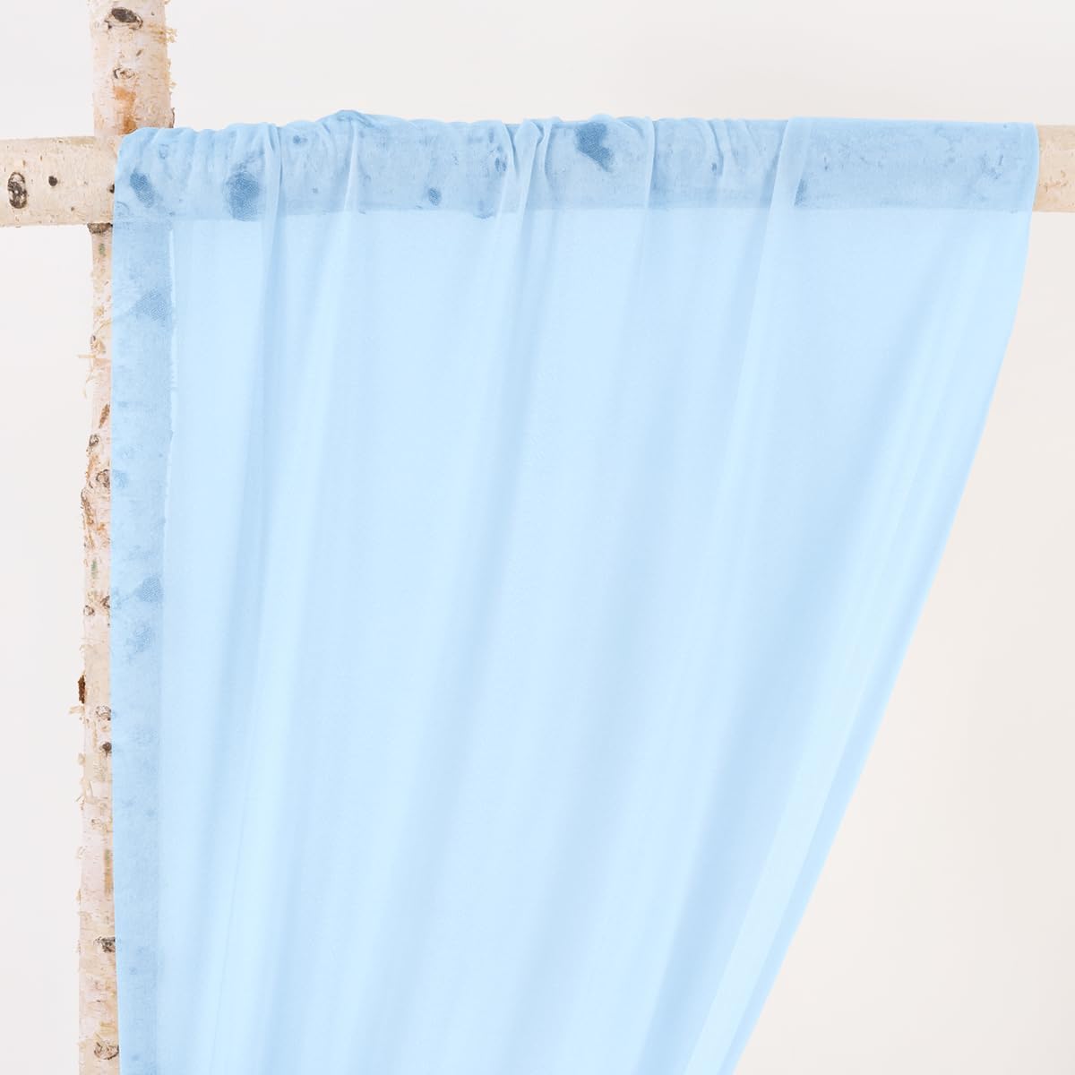 MLMW Wedding Arch Draping Fabric 2 Panels 29" x 20Ft Easter Sky Sheer Wedding Arch Backdrop Drapes Outdoor Curtain for Ceremony Party Background Ceiling Decor