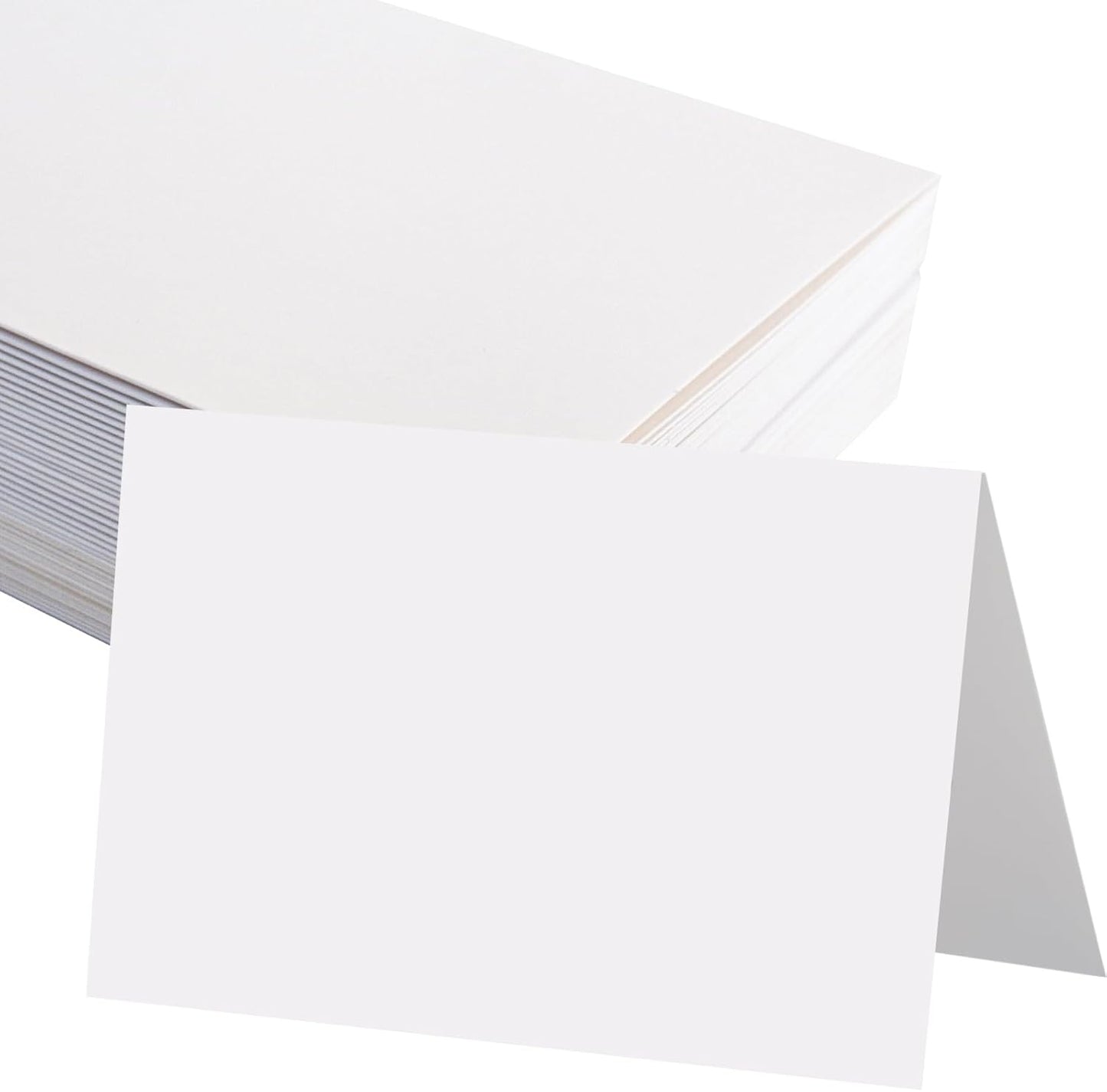 50 Pack 5x7 Blank Cardstock Paper, White Card Stock Bulk, Thick Folded Heavy Cardstock for Thank You Cards, Greeting Cards, Wedding Invitation, Envelopes, DIY Craft Card Making Supplies