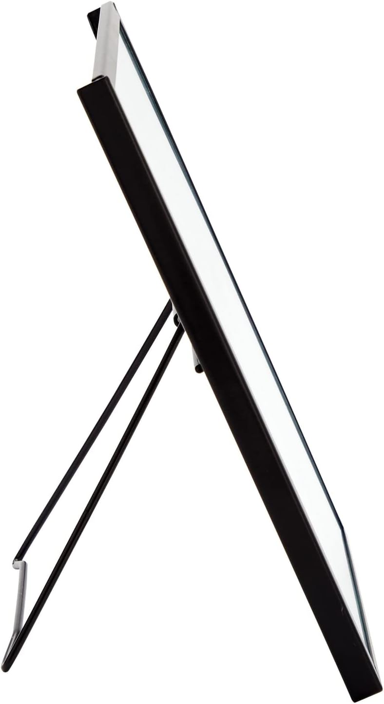 Juvale Wedding Floating Glass Picture Frames - 8-Pack, Black, 6.9" x 8.9", for 5" x 7" Photos - Hanging Picture Frames & Table Number Display - Double-Sided Glass & Easel Back